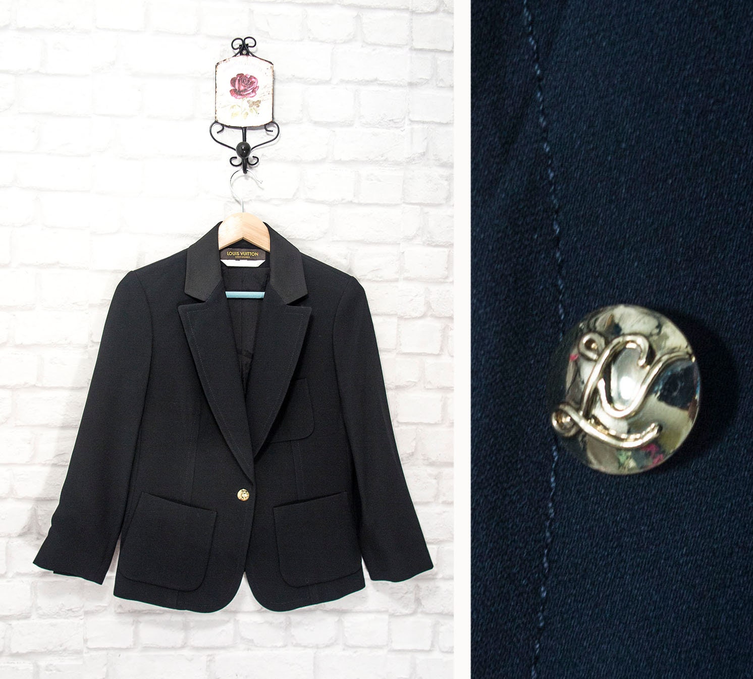 Louis Vuitton Uniformes Black Blazer Jacket Gold Button Size -  Ireland