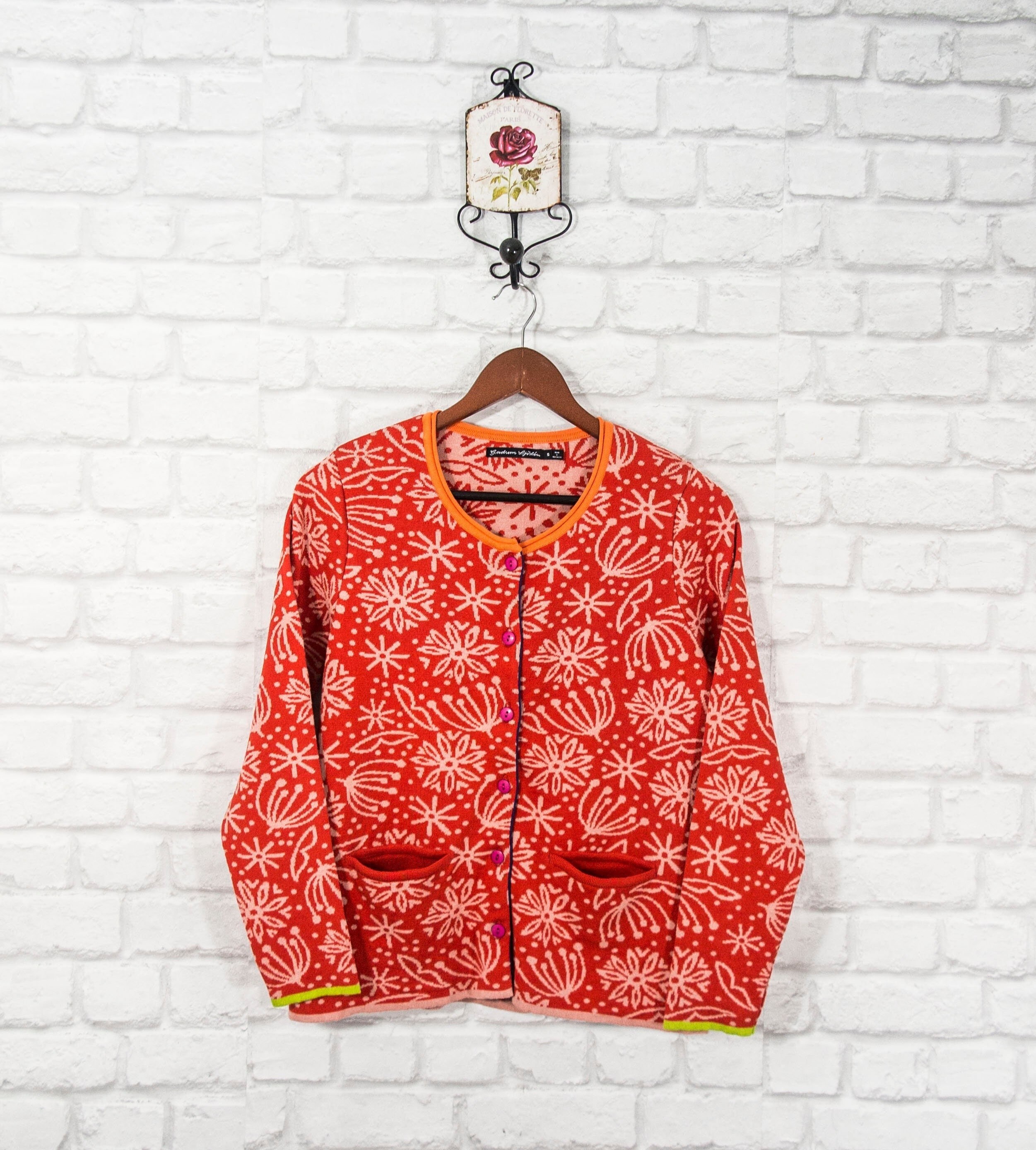 cotton floral cardigan