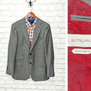 Suit supply Reda 130's Sienna Men's Wool Blazer Suit Jacket Size 48
