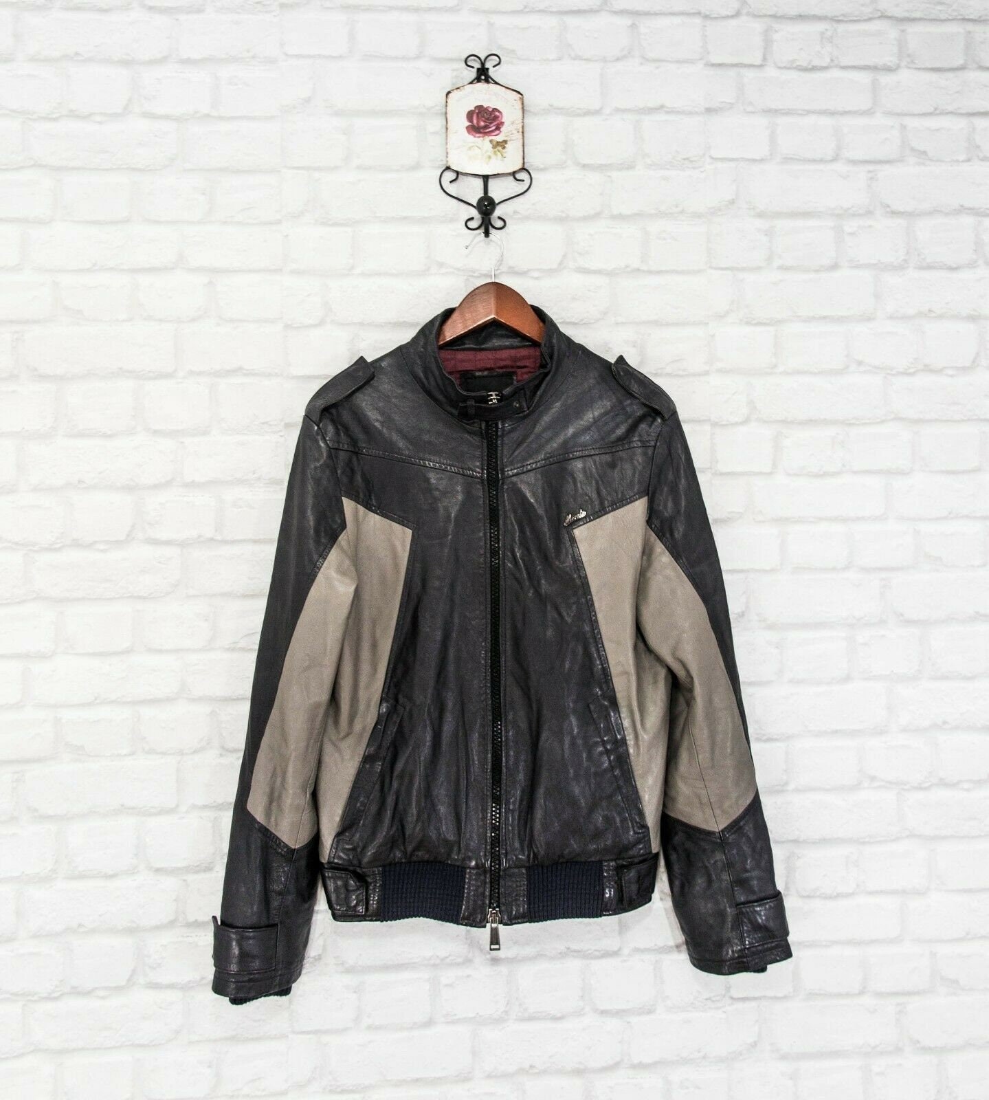 Antony Morato 100% Leather Genuine Jacket 90s Clothing Grunge Wear