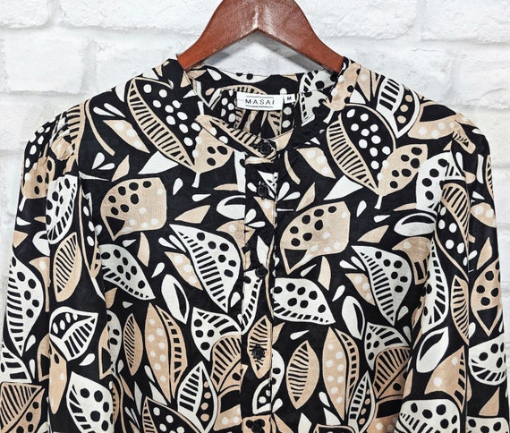 MASAI Scandinavian Design Abstract Pattern Viscos… - image 3