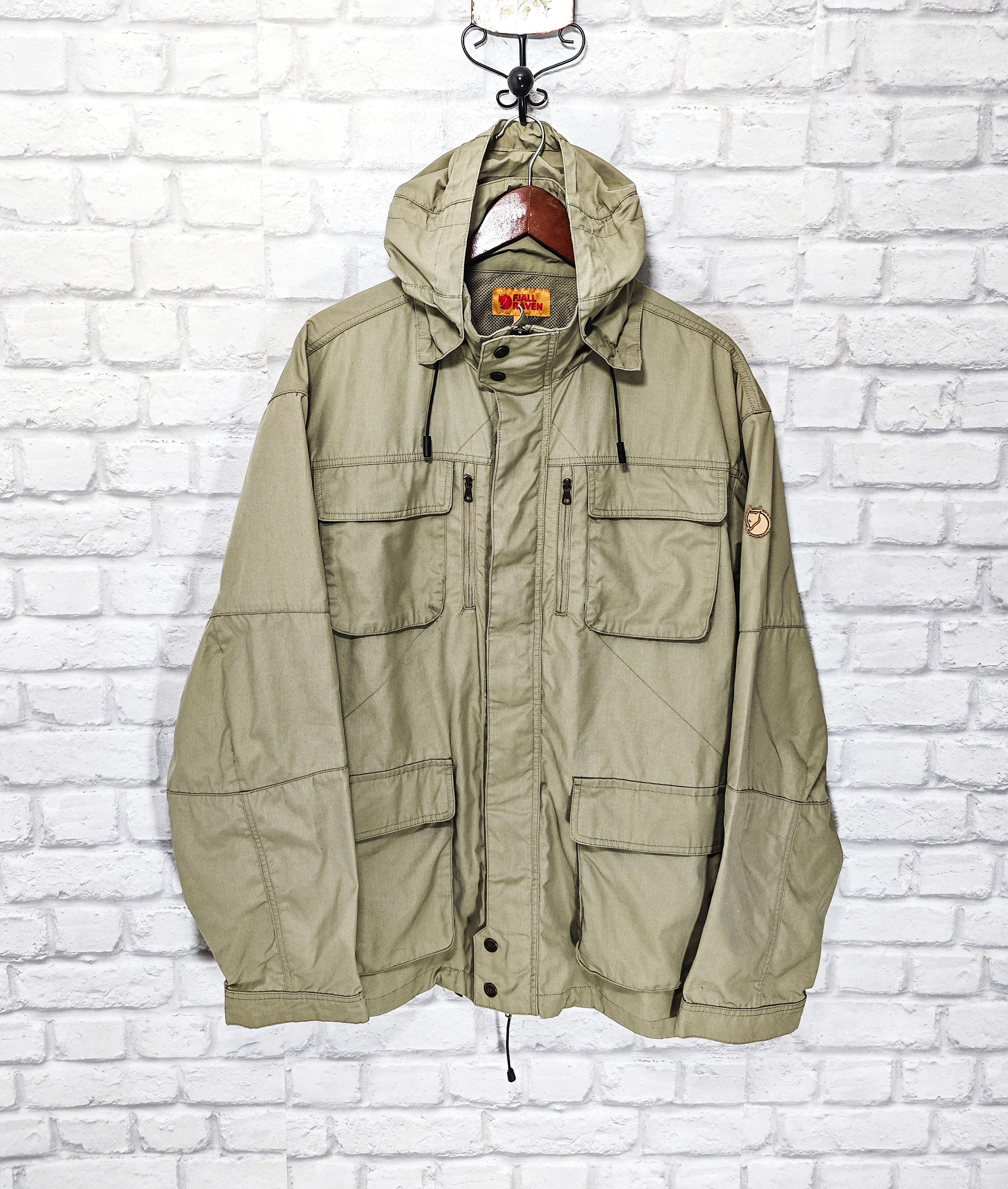 FJALLRAVEN G 1000 Men's Travel Hiking Fishing Hooded Jacket Size L