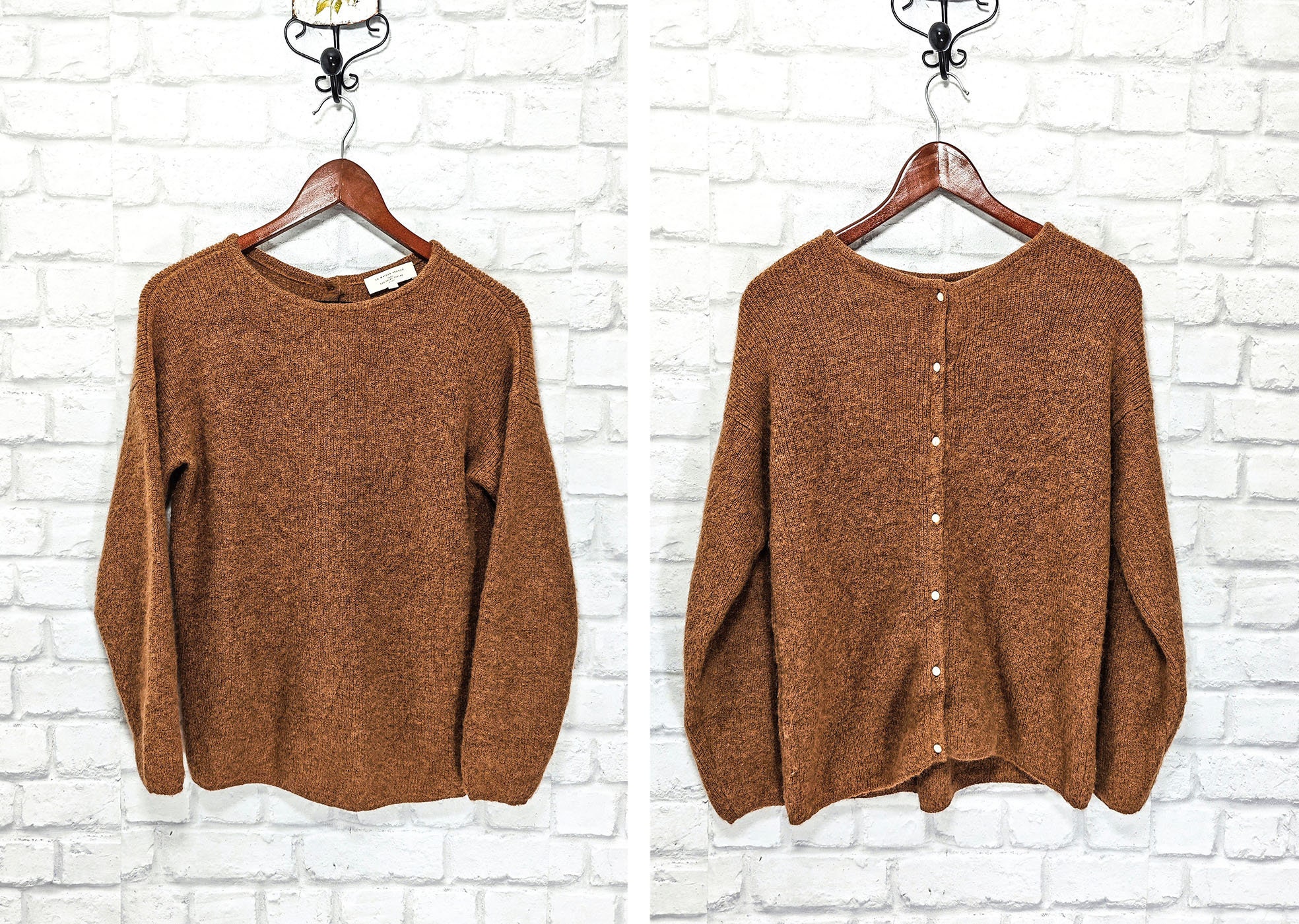 La Maille Sezane Brown Kid Mohair Baby Alpaca Blend Knit Cardigan Sweater Size M Etsy India