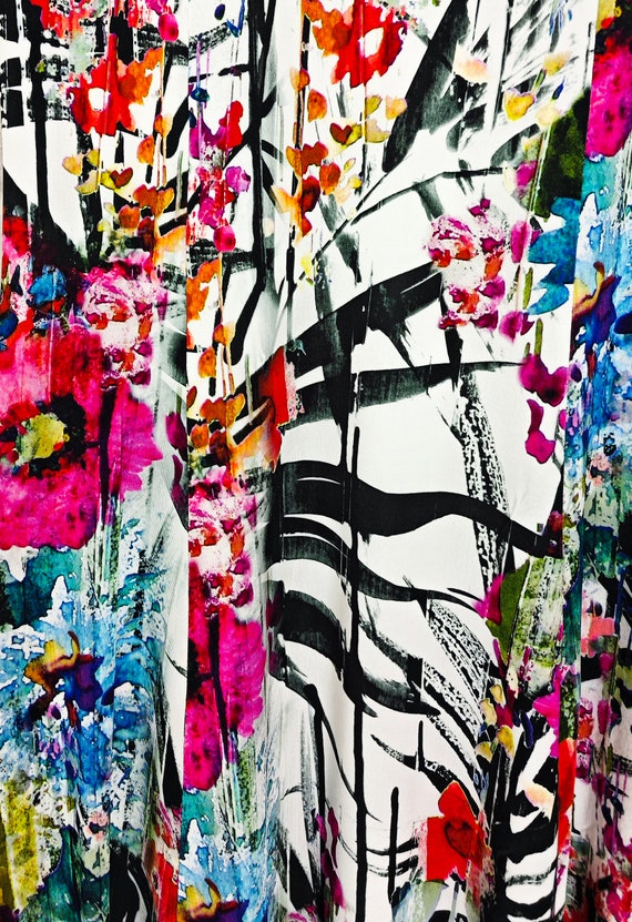 Pause Cafe Abstract Floral Pattern Midi dress Sho… - image 3