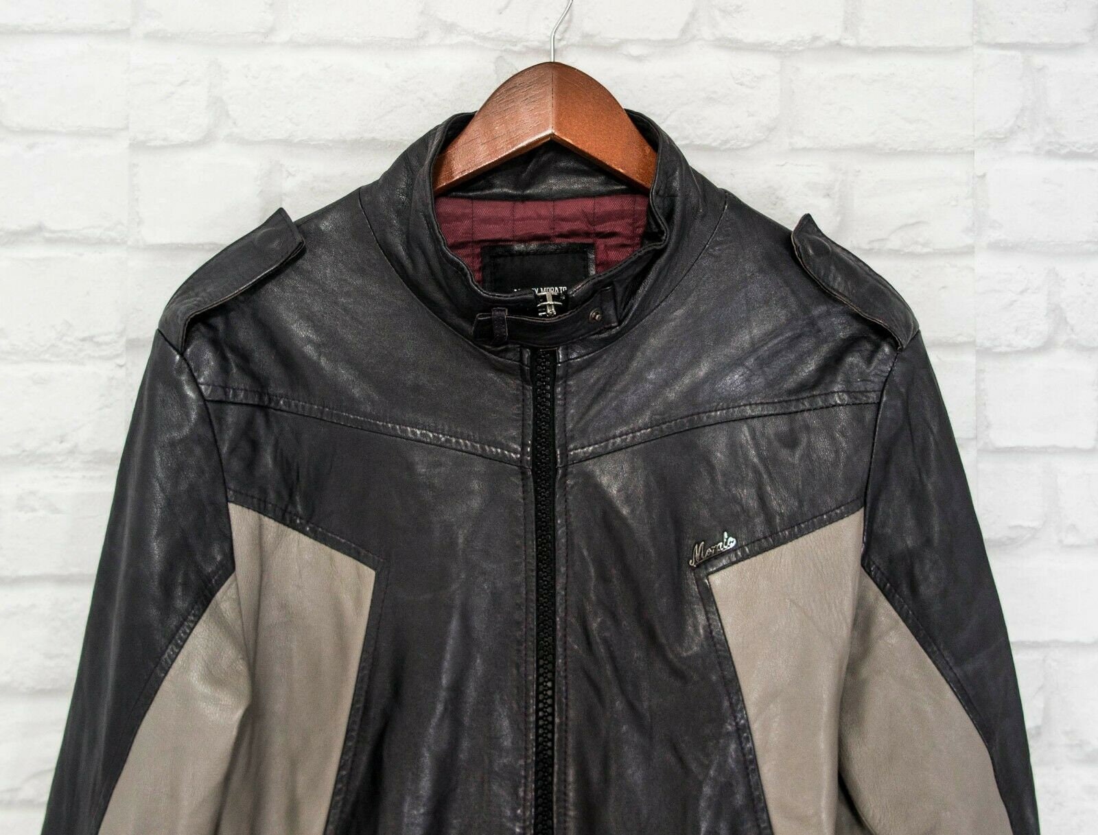 Antony Morato 100% Leather Genuine Jacket 90s Clothing Grunge Wear