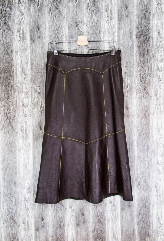 Munthe plus Simonsen 100% Real Lamb Leather Skirt 