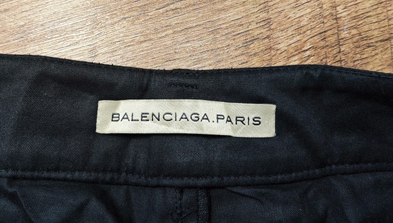 Balenciaga Paris Vintage Women's Black Cotton Tro… - image 2