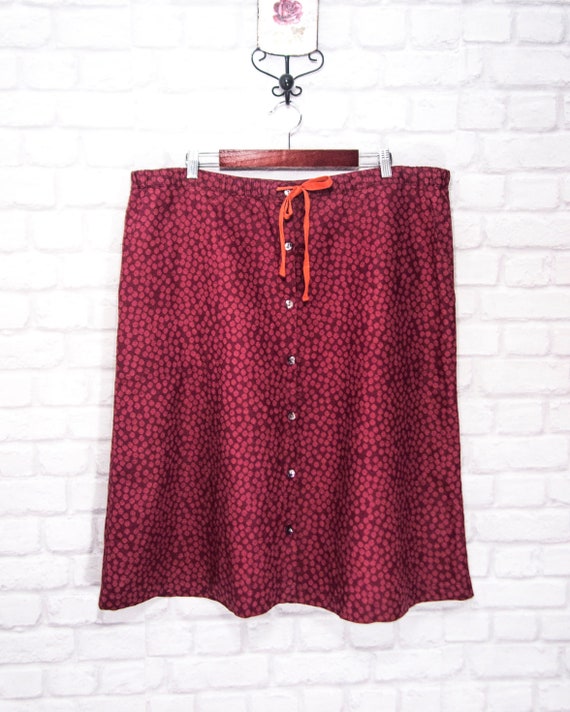 Gudrun Sjoden Skirt Dots Pattern Linen/Cotton XXL… - image 1