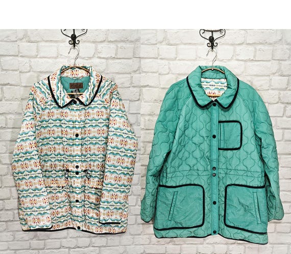 Pendleton Reversible Jacket Lightweight Quilted A… - image 1