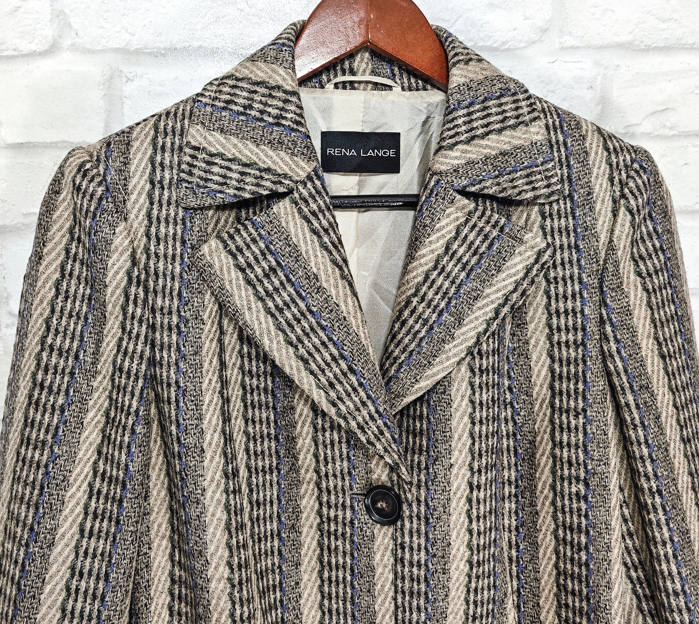 RENA LANGE Virgin Wool Belted Jacket Coat Size IT42/UK10/S
