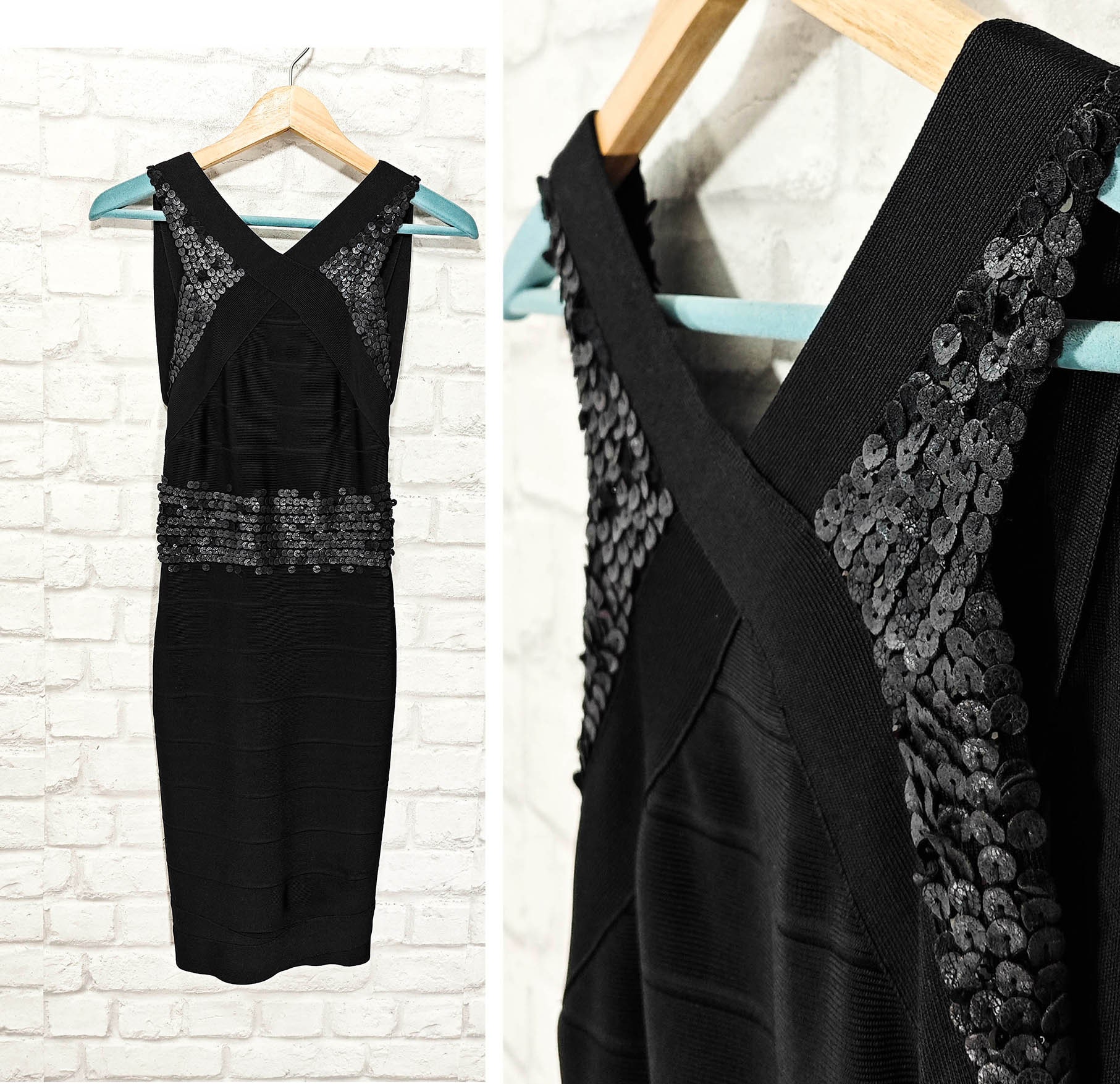 Elegant Black High Slit Sleeveless Bandage Dress – Savage Dolls