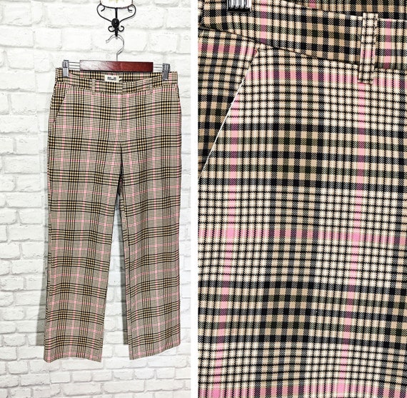 【BAUM UND PFERDGARTEN】 BEIGE check pant Baum Und Pferdgarten Check Pattern Trousers Pants Size 36 - Etsy