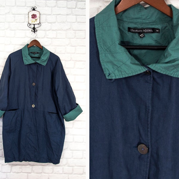 Gudrun Sjoden Parka Jacket Coat Linen/Cotton Relaxed Fit size M