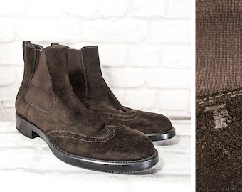 Tod's brown suede Chelsea Men's boots Shoes Size UK 9.5   EU44