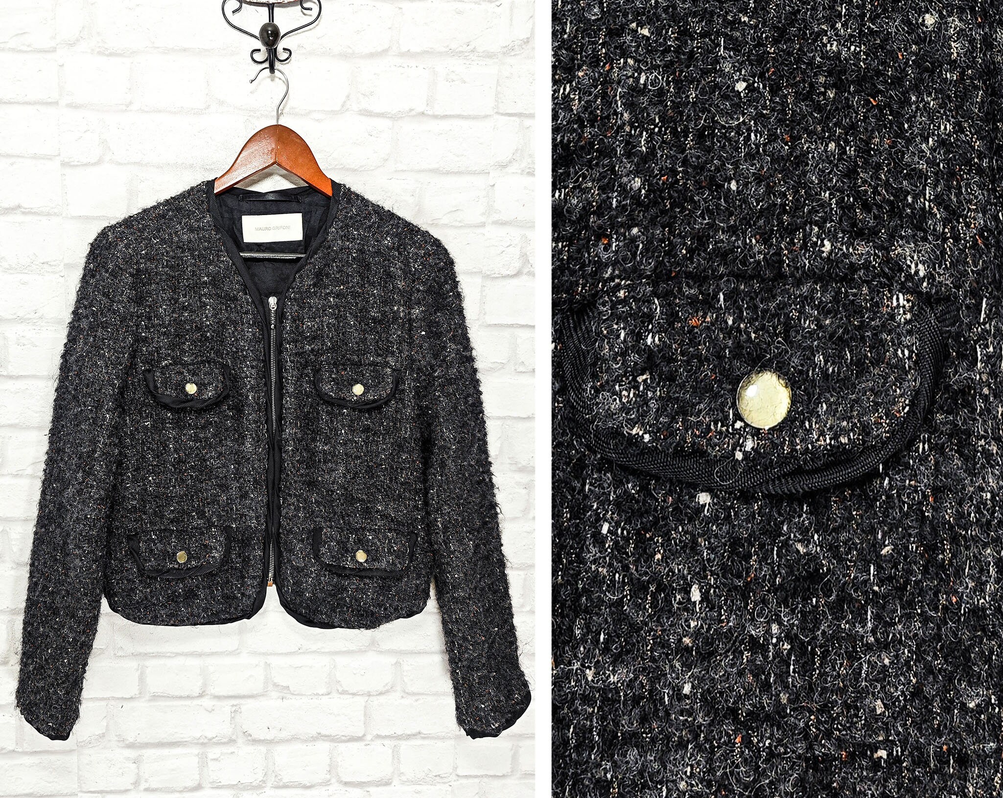 Mauro Grifoni マウログリフォーニ イタリア製 ウールジャケット50 Mauro Grifoni Wool Blend Blazer Jacket Full Zip Size IT42