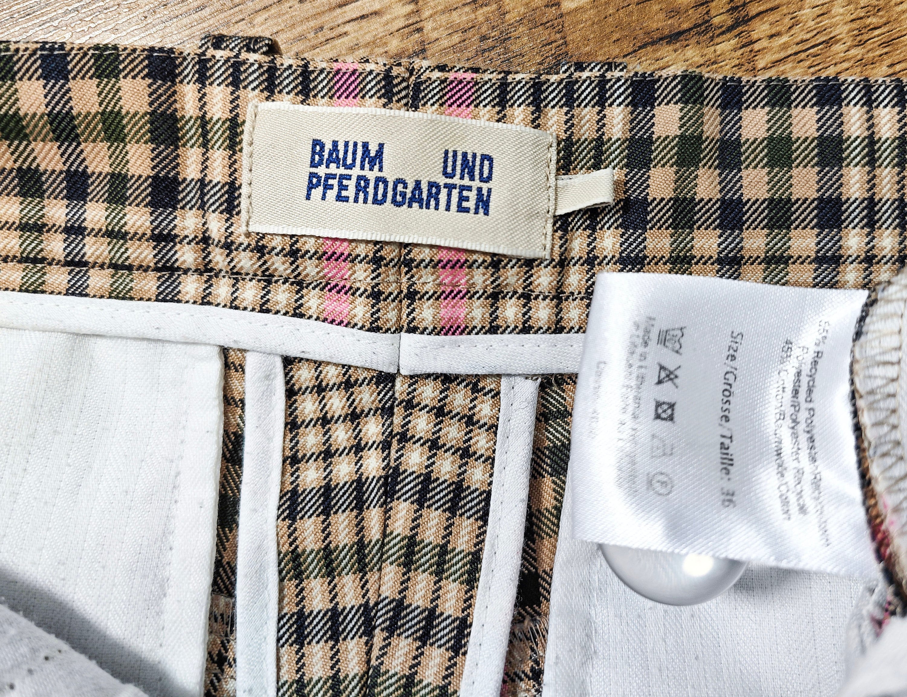 Baum Und Pferdgarten Check Pattern Trousers Pants Size 36 - Etsy