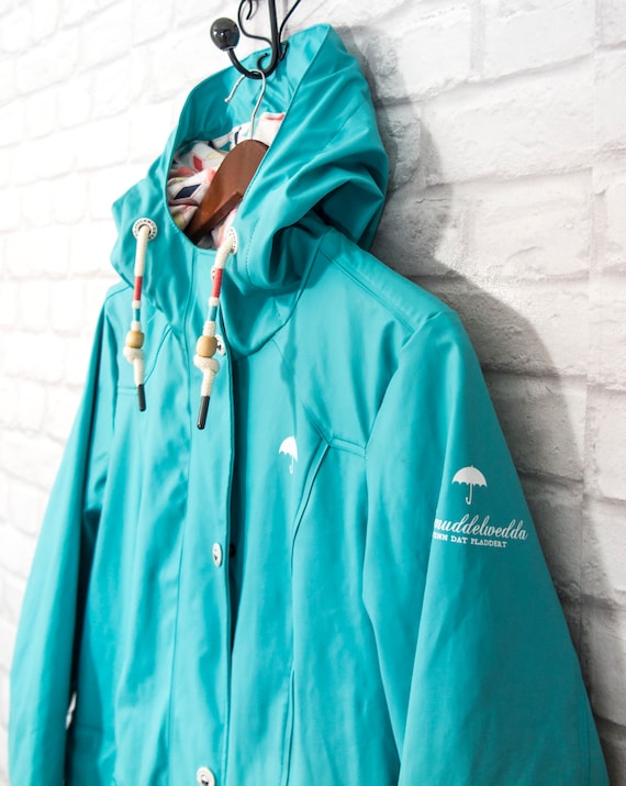 Schmuddelwedda Raincoat Rain Jacket Turquoise Win… - image 3