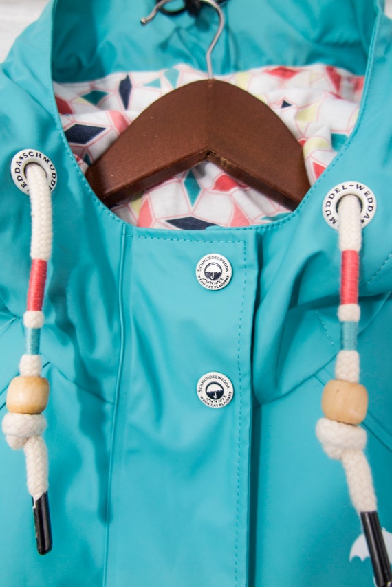 Schmuddelwedda Raincoat Rain Jacket Turquoise Win… - image 5