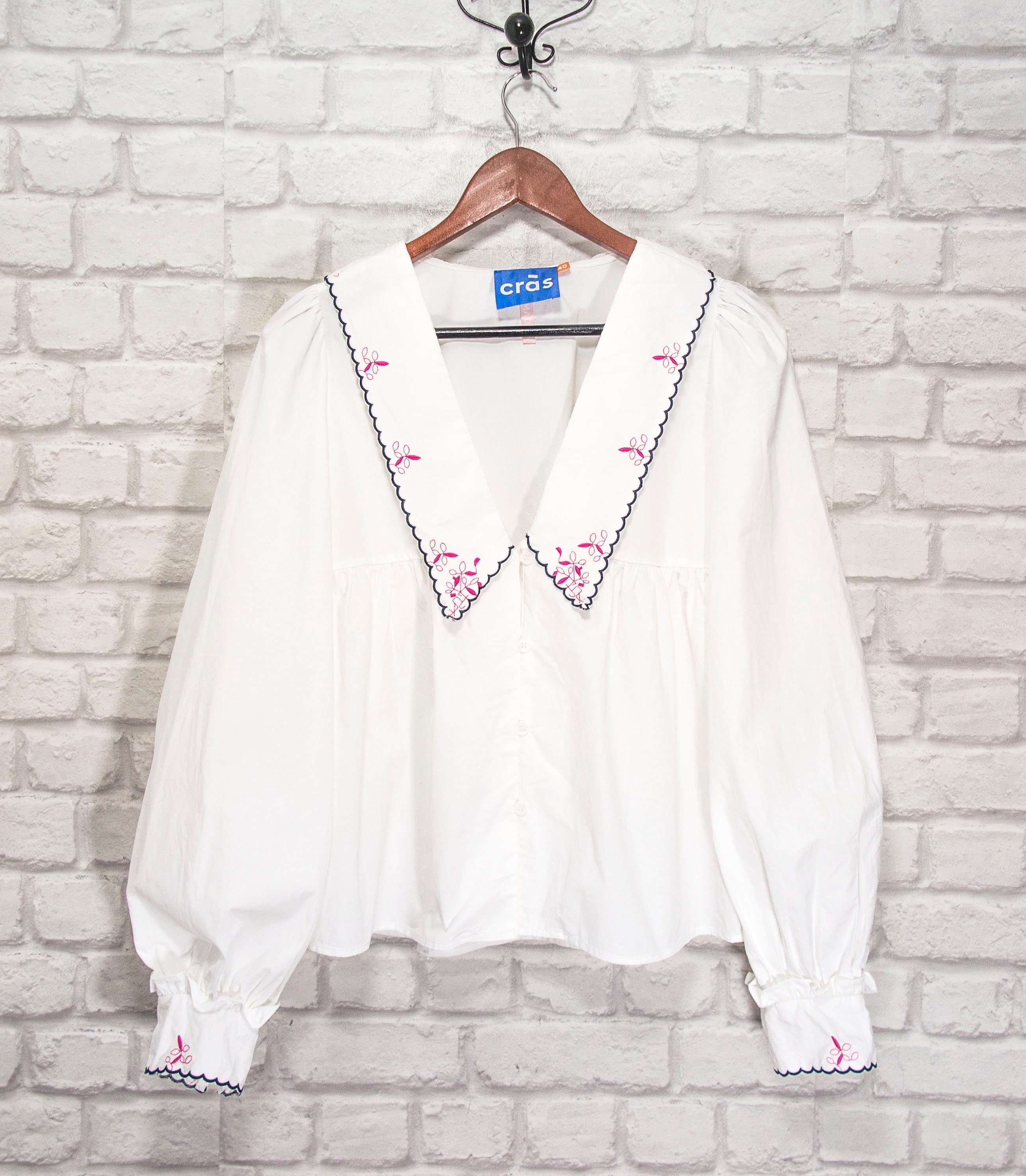 トップス Acka. puffy gather blouse white Aliyah Long Sleeve Blouse - White | Levi's® US