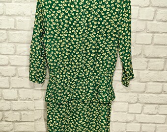 Ganni dalton crepe dress verdant green online