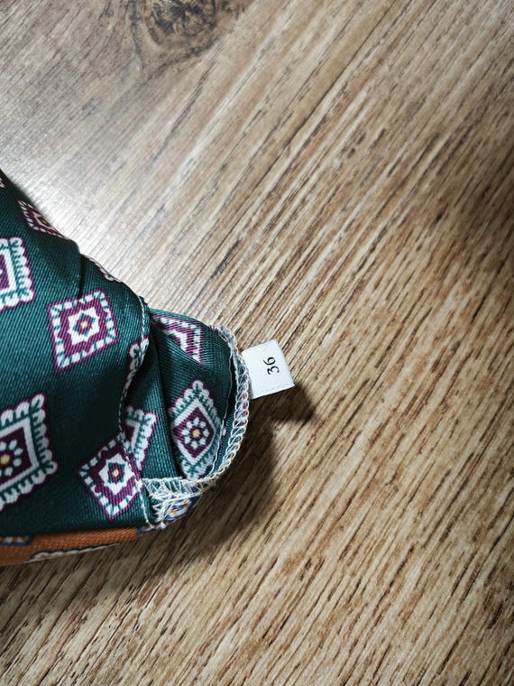 SANDRO Silk Patchwork Geometric Pattern Midi Dres… - image 6