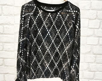 MUNTHE Skjortblus i sidenblandning, transparent, storlek 36