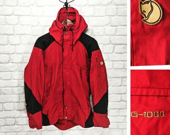   フード付きジャケット レッド ヴィンテージ FJALLRAVEN メンズ Fjall Raven Gore Tex 防水ジャケット