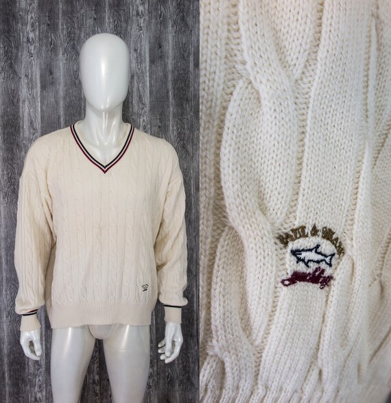 paul and shark cable knit jumper