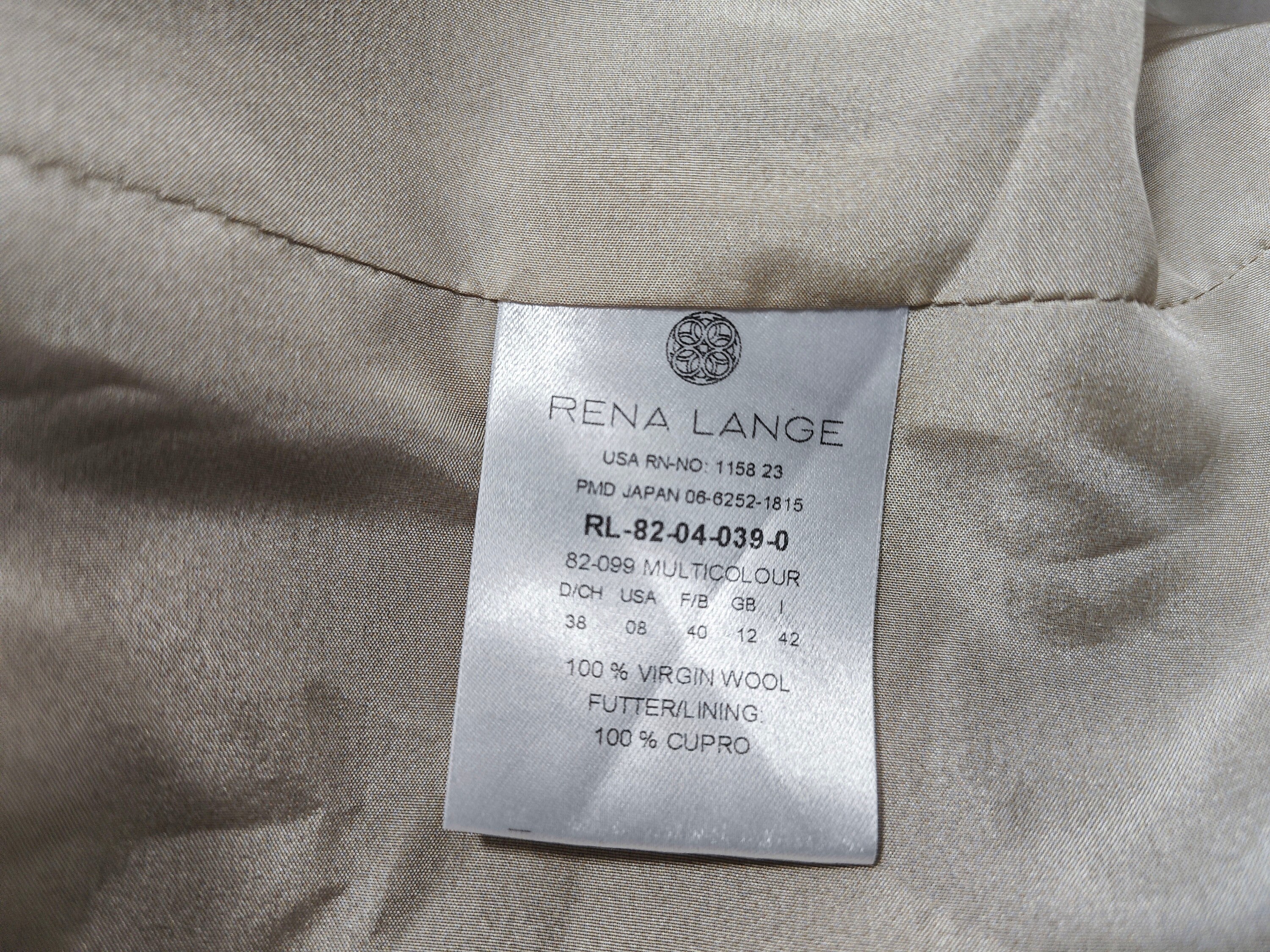 RENA LANGE Virgin Wool Belted Jacket Coat Size IT42/UK10/S