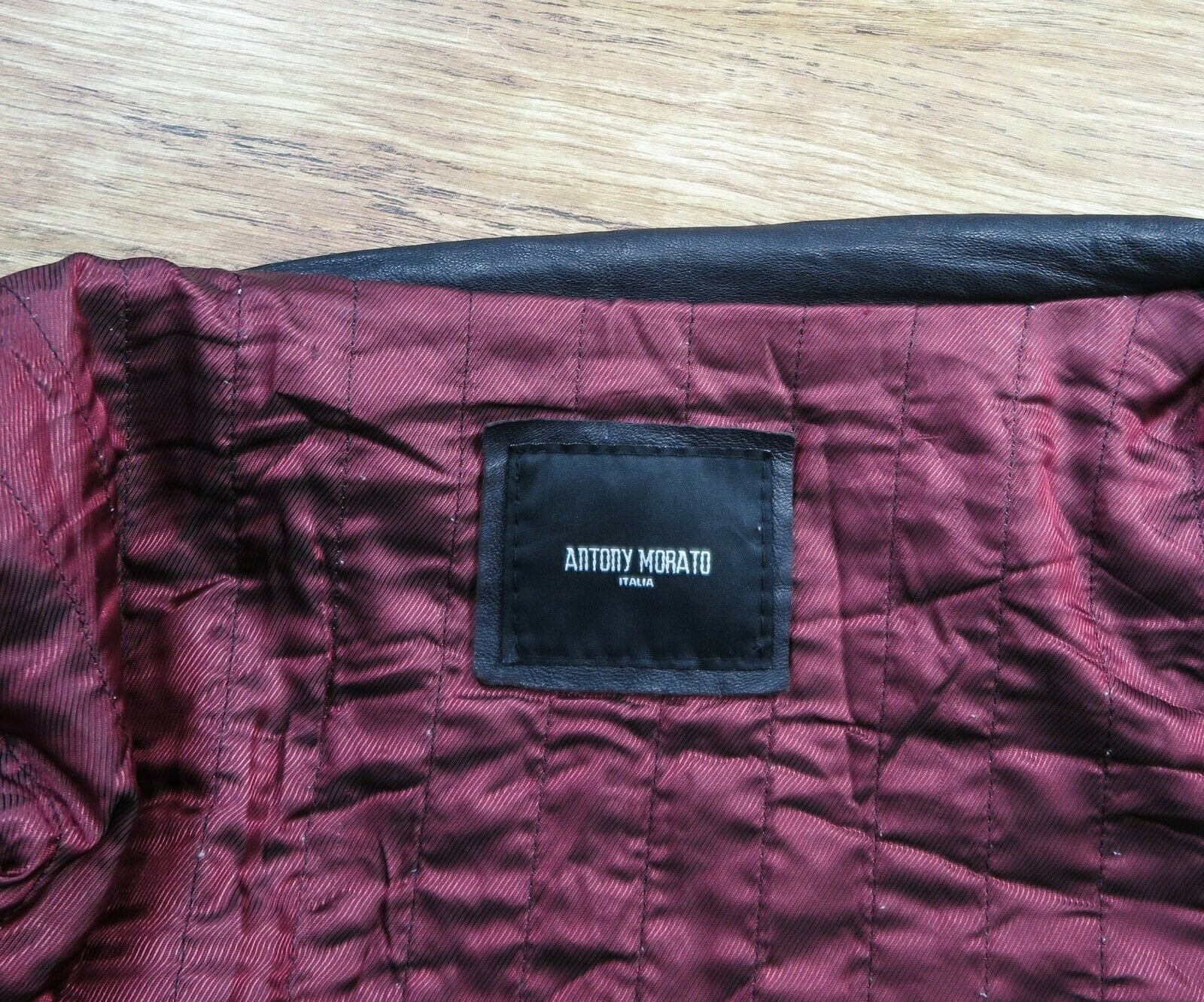 Antony Morato 100% Leather Genuine Jacket 90s Clothing Grunge Wear