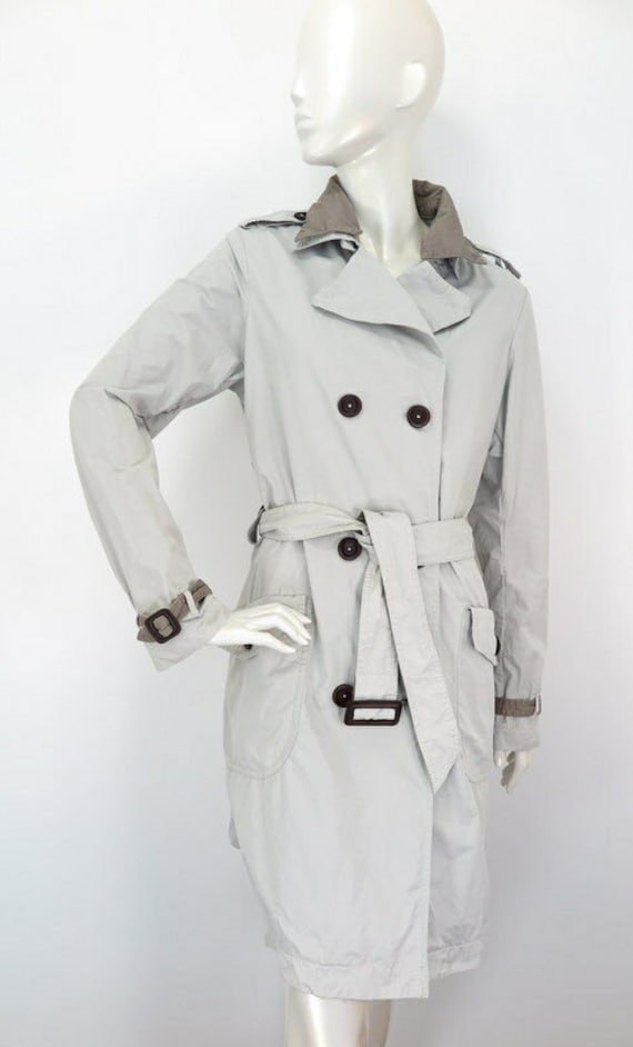 Womens Vintage Trench Coat by Napapijri Double Br… - image 1