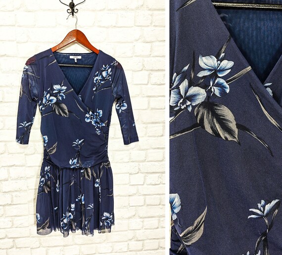 Ganni floral mesh dress discount