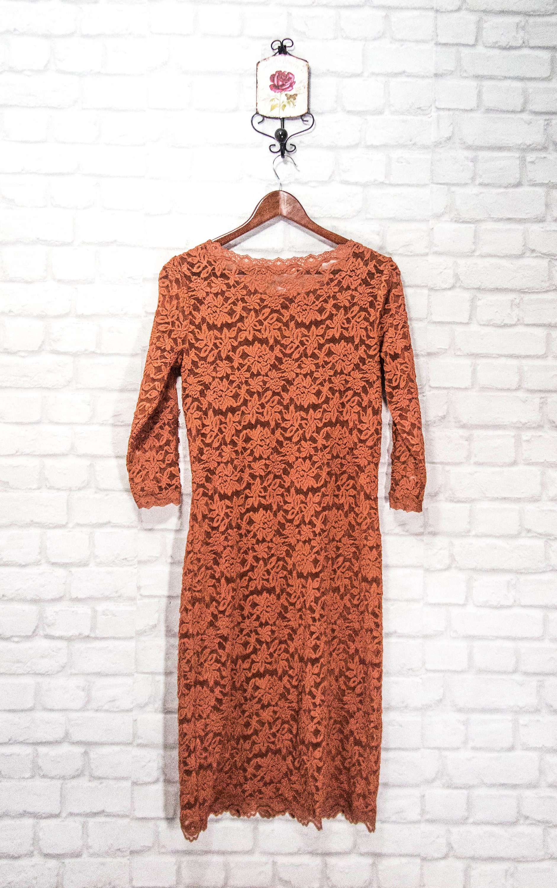 Rosemunde Copenhagen Rust Floral Lace Dress Knee Length Long Sleeve Sheer Dress Size M - Etsy Rosemunde Copenhagen Rust Floral Lace Dress Knee Length Long Sleeve Sheer Dress Size M - Etsy