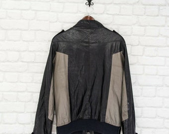 Antony Morato 100% Leather Genuine Jacket 90s Clothing Grunge Wear