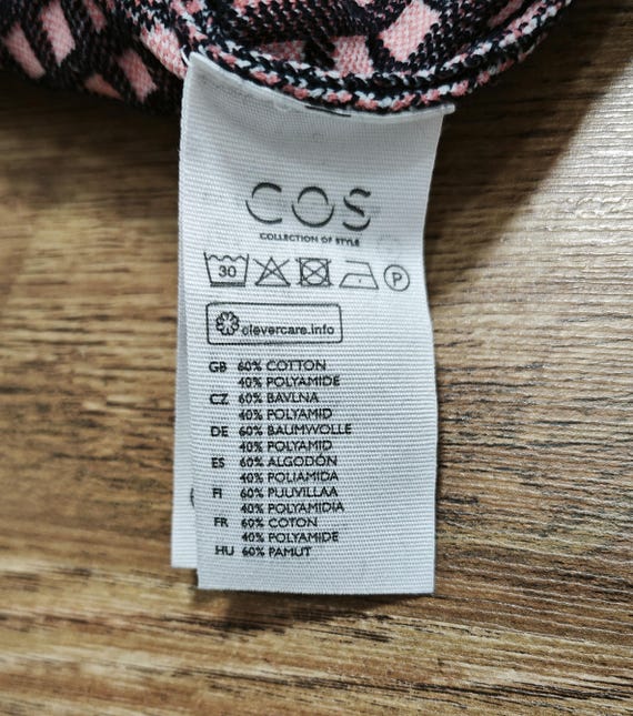 COS Longline A-shape Cardigan Check Pattern Cotto… - image 5