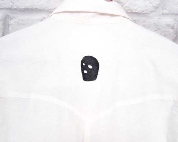 Youths in Balaclava Casual Linen Mne's Shirt Size… - image 6