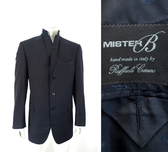 Raffaele Caruso Hand Made Wool Men s Striped Suit Blazer Jacket
