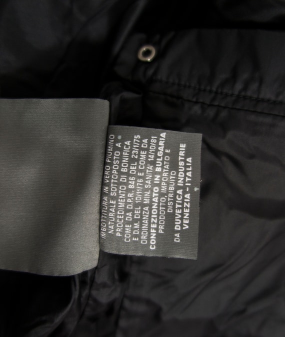 DUVETICA Goose Down Diamond Womens Jacket Coat Black Branded Gold