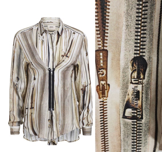Jean Paul Gaultier X Lindex Shirt Trompe L'oeil T… - image 1