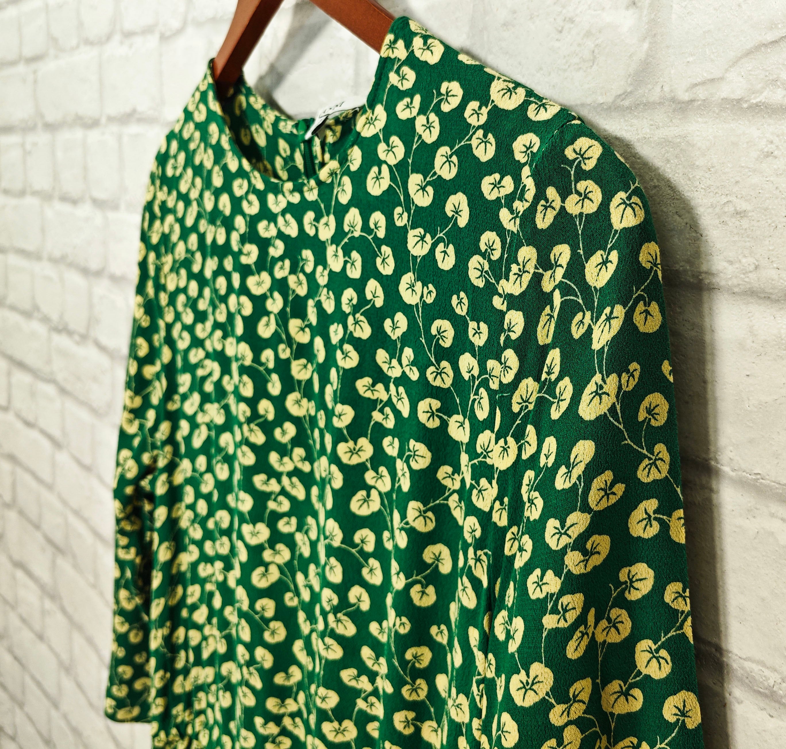 green emerald velvet dress Vintage Early 1940s Rayon Dress