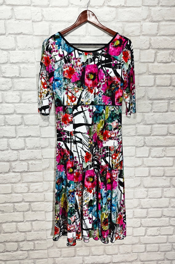 Pause Cafe Abstract Floral Pattern Midi dress Sho… - image 4