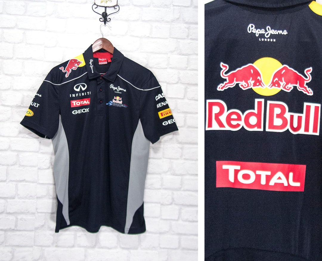 Pepe Jeans Red Bull F1 Team Raceing Polo Neck T Shirt Size L Etsy