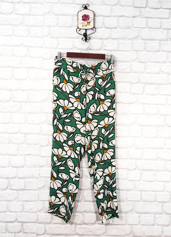 EMME Marella by Max Mara Floral Pattern Daisy Flowers Pants - Etsy