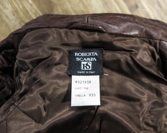 Vintage Roberta Scarpa Real Leather Womens Coat Jacket Real Vintage Roberta Scarpa Real Leather Womens Coat Jacket Real