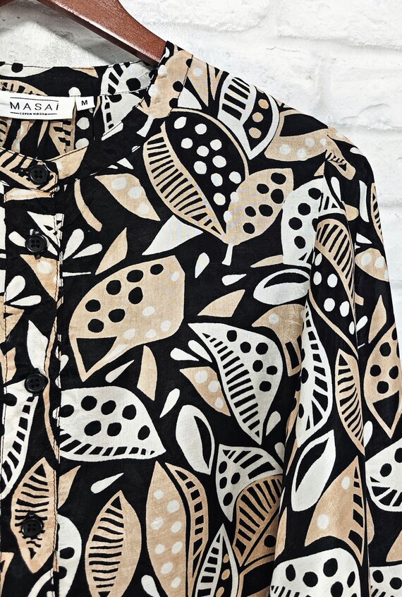 MASAI Scandinavian Design Abstract Pattern Viscos… - image 2