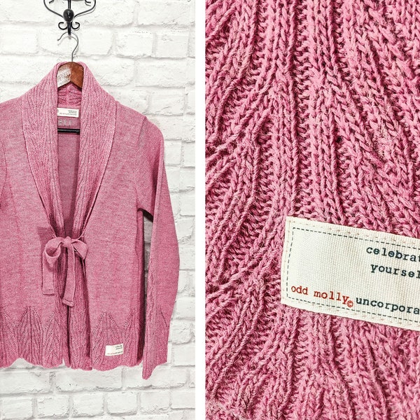 Odd Molly Pink Strickjacke Acryl/Wolle/Alpaka Strick gr 38/M