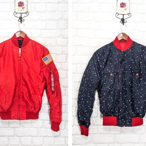 Alpha Industries MA-1 TT Nasa Reversible  Womens  Bomber Jacket Size  S