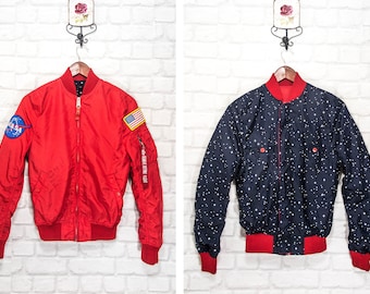 Alpha Industries MA 1 TT Nasa Reversible Womens Bomber Jacket Size S