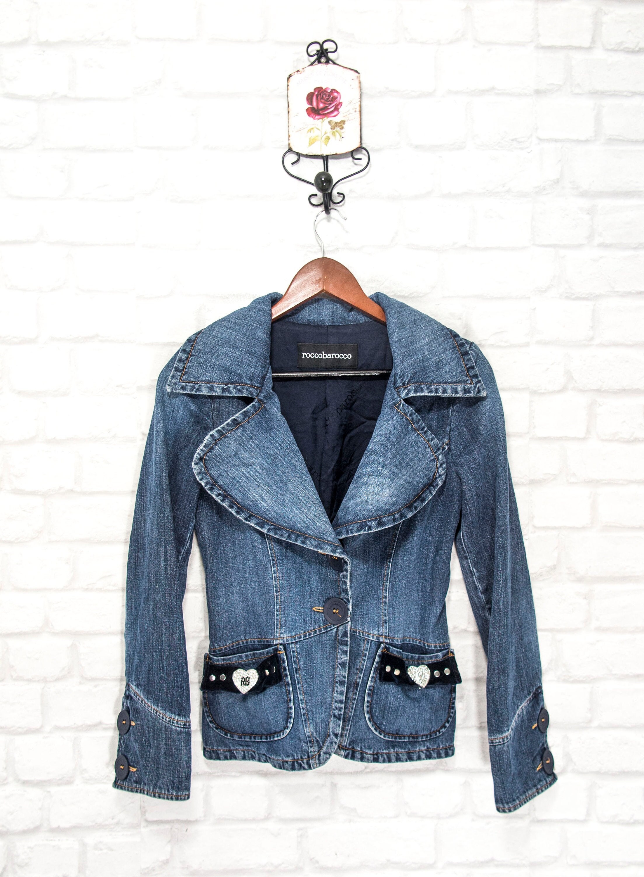 roccobarocco JEANS スタッズテーラードジャケット イタリア