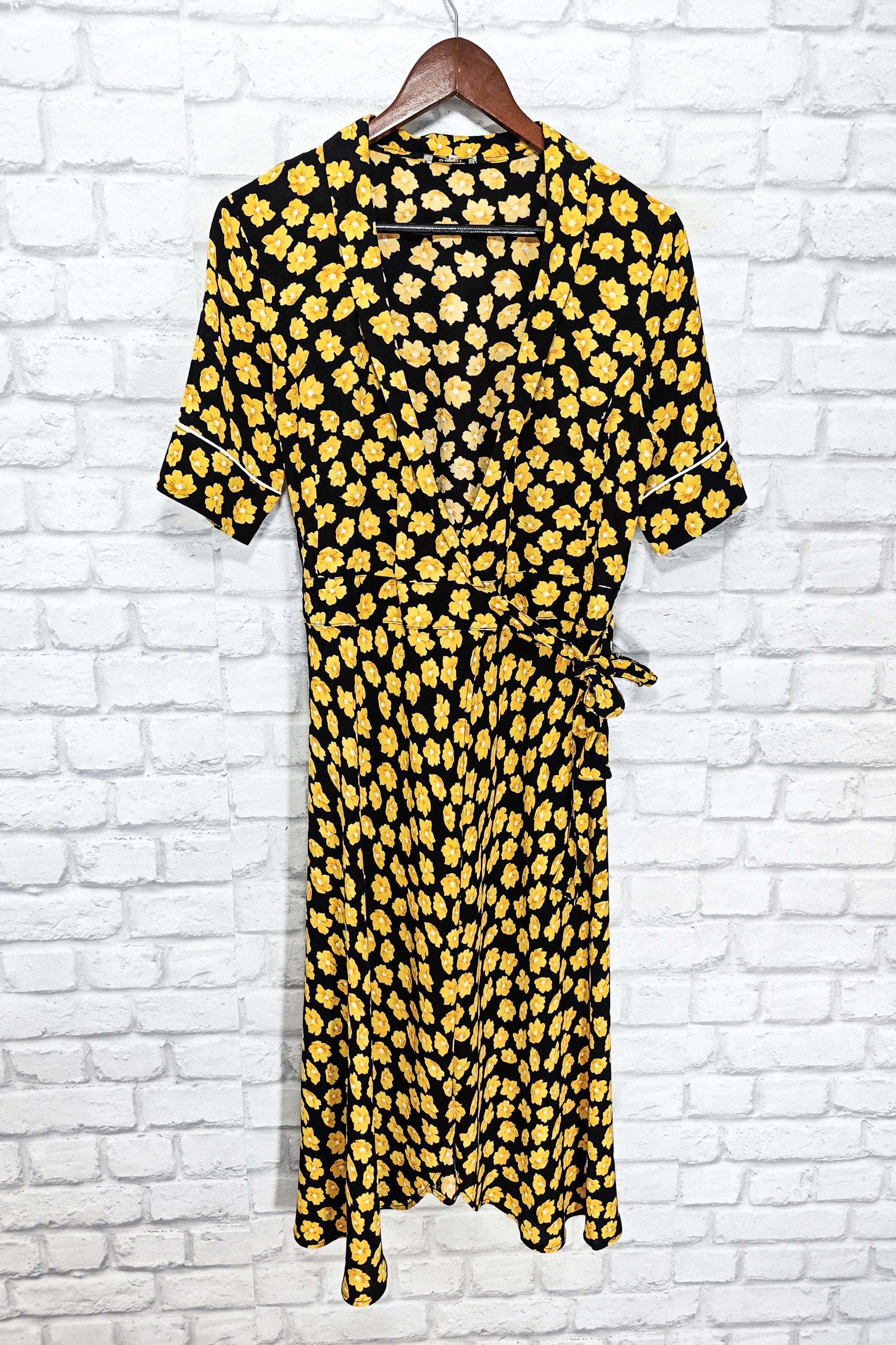 yellow dress with scarf Elsa Butter Yellow Maxi Dress with Neck Scarf S / Yellow
